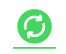 Icon: Ueber einer durchgezogenen Linie befindet sich ein gruener Kreis, in dem sich zwei Pfeile, die fuer die Synchronisation stehen, befinden.