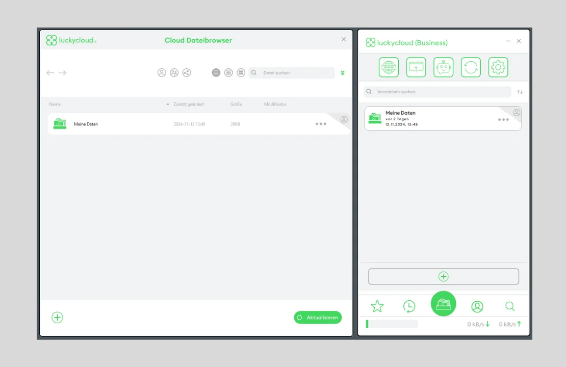 luckycloud Sync-Client Dateibrowser und benutzerfreundliche Synchronisation